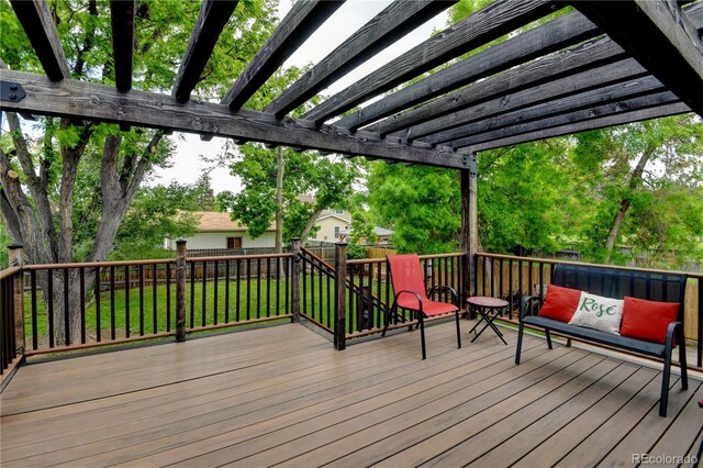8410 Gray St, Arvada, CO 80003 - deck featuring a pergola
