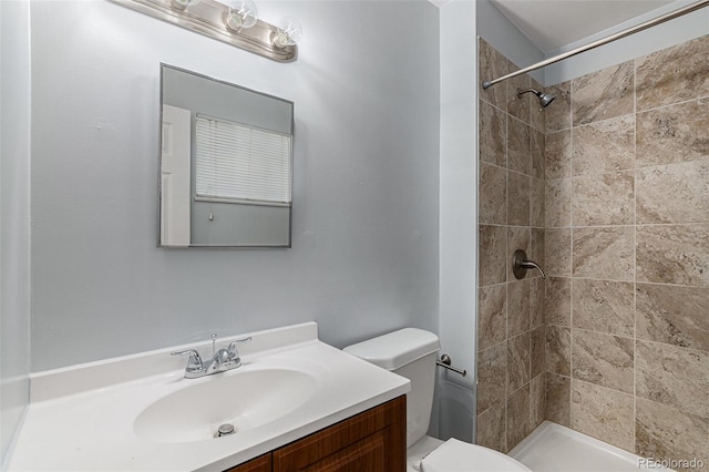 867 S Grape St, Denver, CO 80246 - full bathroom with vanity and a tile shower
