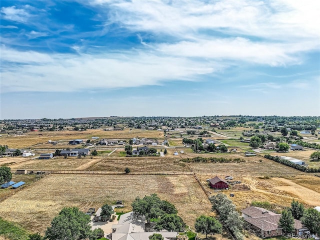 aerial view featuring a rural view