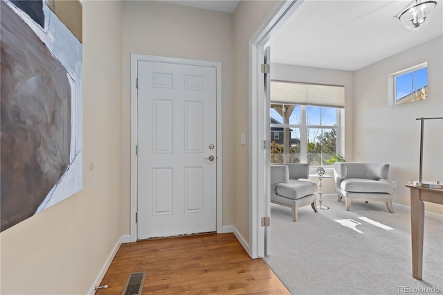 view of carpeted entryway