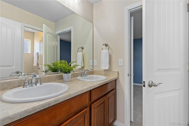 bathroom with vanity