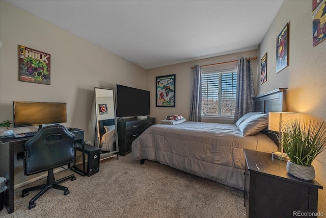 bedroom featuring carpet