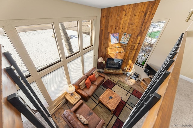142 Eagle Dr Unit A3, Avon, CO 81620 - living area with a glass covered fireplace and baseboards