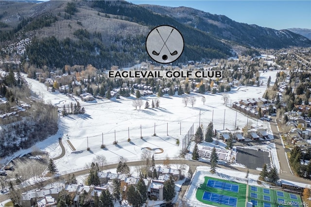 142 Eagle Dr Unit A3, Avon, CO 81620 - snowy aerial view featuring a mountain view