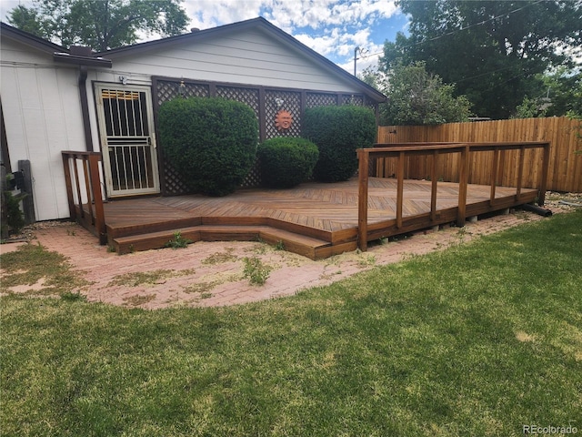 6961 E Arkansas Ave, Denver, CO 80224 - view of yard featuring a wooden deck