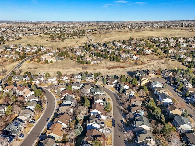 drone / aerial view featuring a residential view