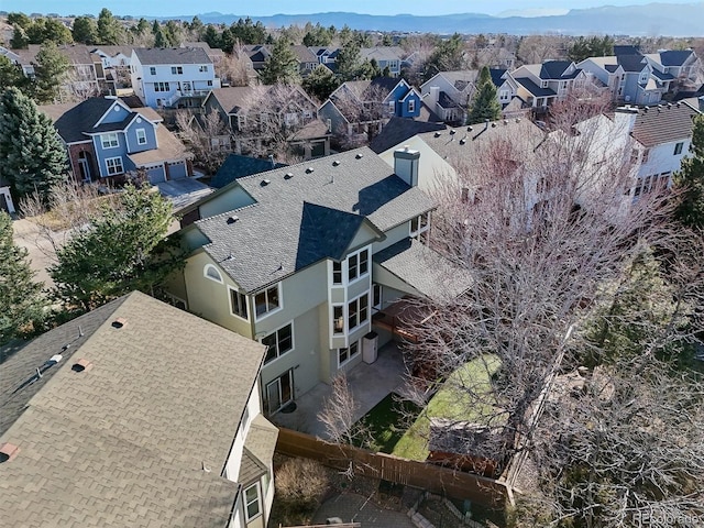 aerial view featuring a residential view