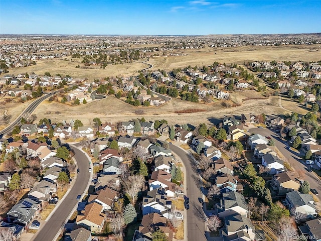 aerial view featuring a residential view