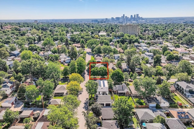 2692 N Raleigh St, Denver, CO 80212 - aerial view of residential area featuring property parcel outlined