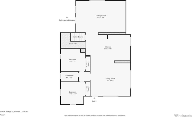 2692 N Raleigh St, Denver, CO 80212 - view of property floor plan