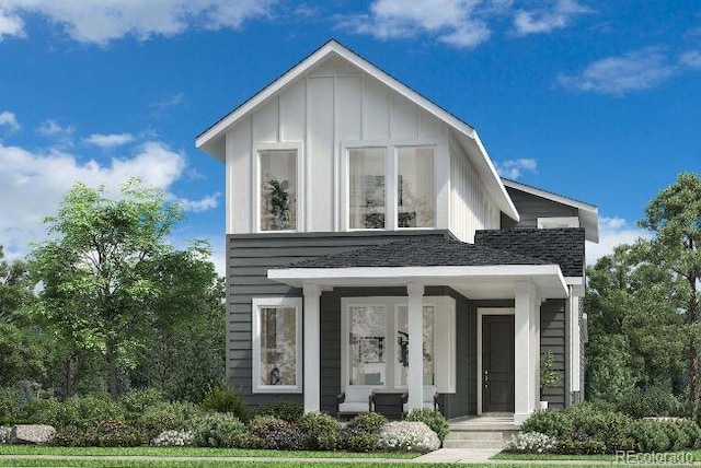 view of front of property with a porch