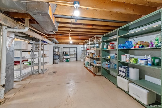 view of storage
