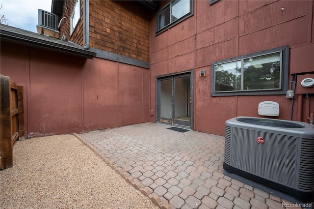 view of patio / terrace with central air condition unit