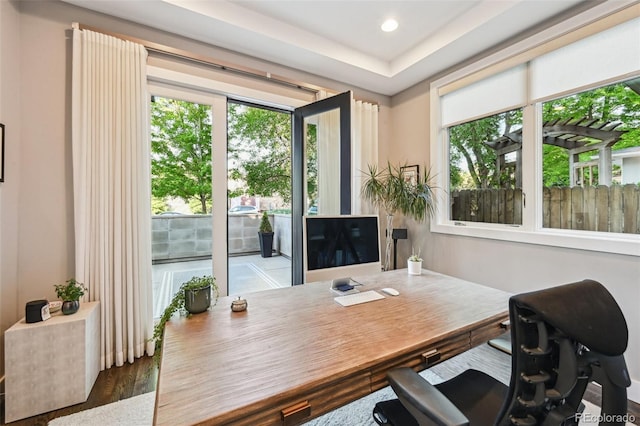 445 Forest St, Denver, CO 80220 - office featuring wood finished floors and recessed lighting