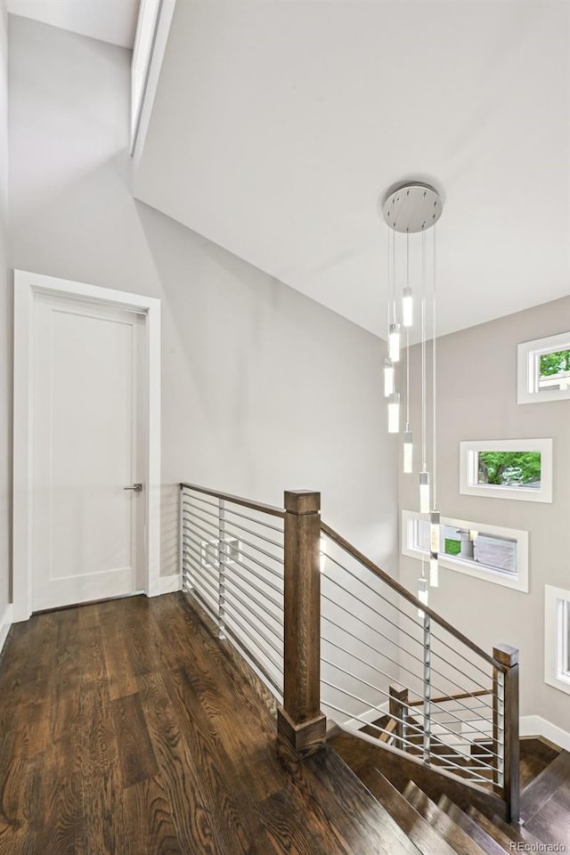 445 Forest St, Denver, CO 80220 - hall featuring an upstairs landing and wood finished floors