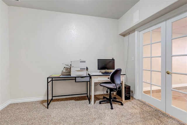 6633 E 166th Pl, Brighton, CO 80602 - carpeted office space featuring french doors and baseboards
