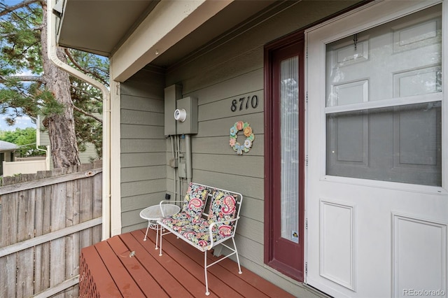 view of doorway to property