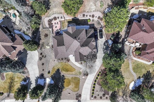 birds eye view of property