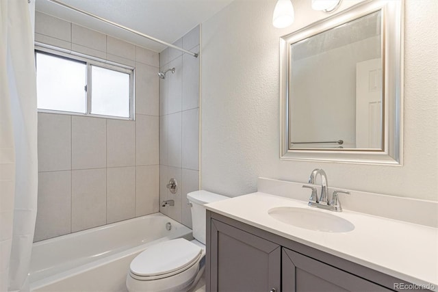 1331 Xanadu St, Aurora, CO 80011 - full bath with vanity, shower / bathtub combination with curtain, and a textured wall