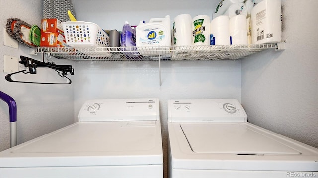 laundry area featuring independent washer and dryer