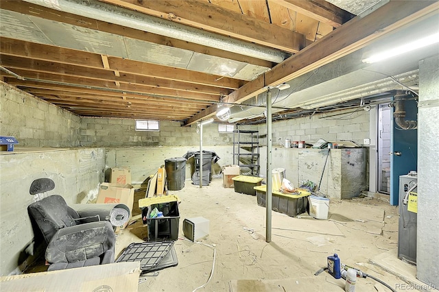 view of basement