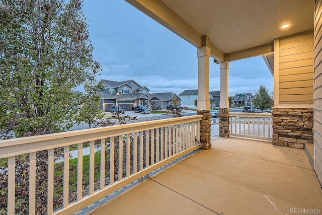 balcony with covered porch