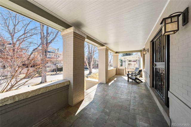 view of patio / terrace with a porch