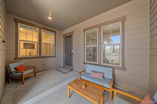 view of patio with a porch