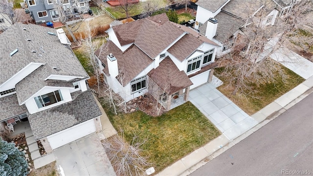 birds eye view of property