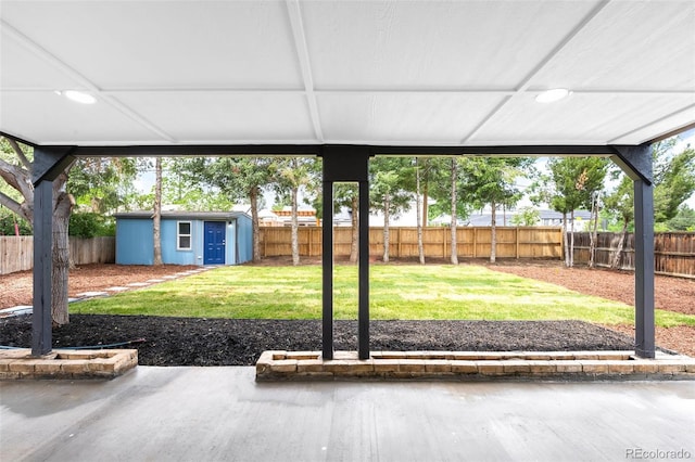 3065 S Eudora St, Denver, CO 80222 - view of yard with an outdoor structure and a patio area