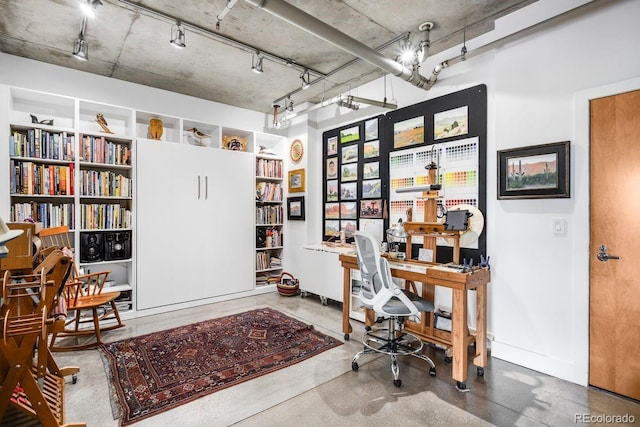 1610 Little Raven St Unit 302, Denver, CO 80202 - office featuring finished concrete flooring
