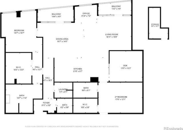 1610 Little Raven St Unit 302, Denver, CO 80202 - home floor plan