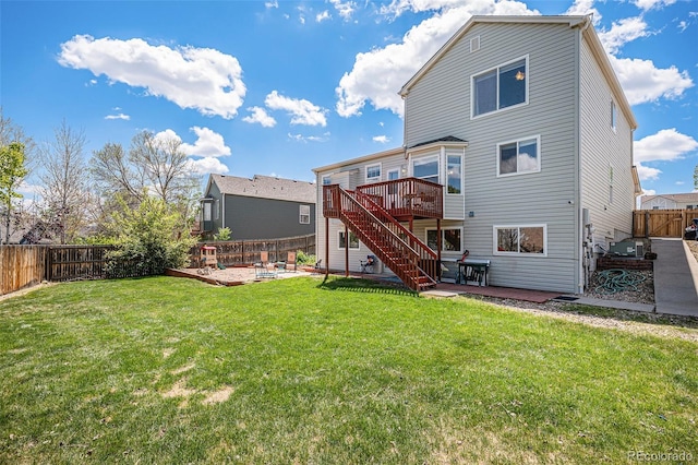 3543 S Ceylon Way, Aurora, CO 80013 - rear view of house featuring a patio, a deck, and stairs