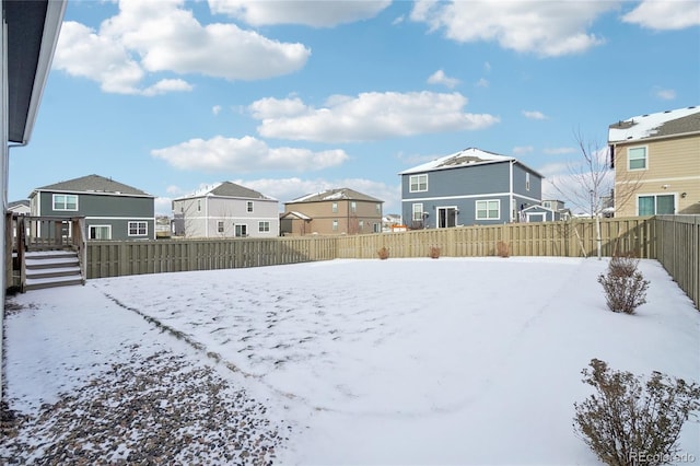 view of snowy yard