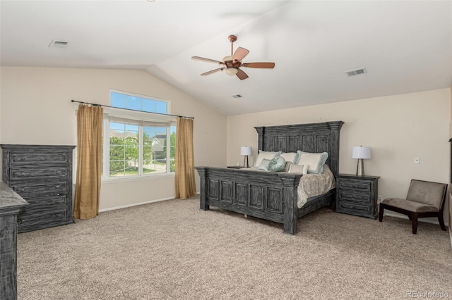 7852 Solstice Way, Castle Rock, CO 80108 - carpeted bedroom with vaulted ceiling, a ceiling fan, and baseboards