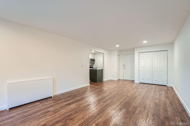 interior space featuring dark hardwood / wood-style floors