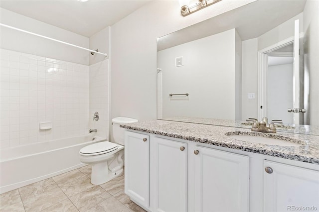 1461 S Danube Way Unit 104, Aurora, CO 80017 - bathroom featuring vanity, shower / bathtub combination, and toilet