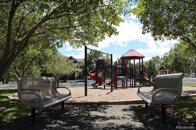 view of jungle gym