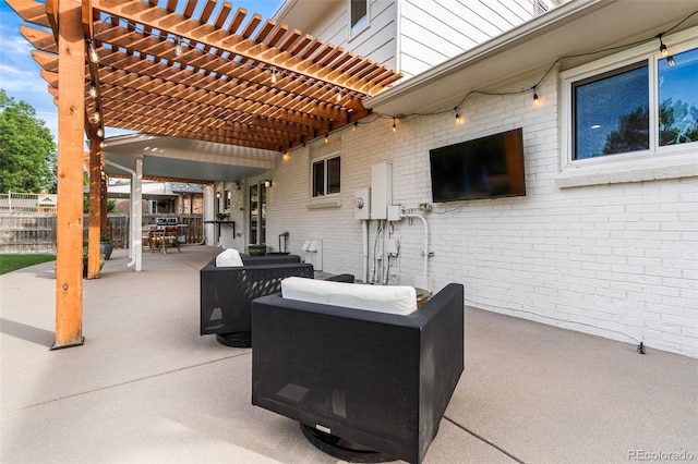 view of patio / terrace with a pergola