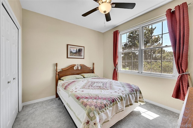 41479 Countryside Cir, Parker, CO 80138 - bedroom with carpet flooring, a closet, and ceiling fan