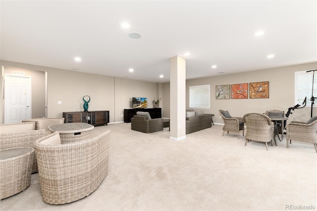 view of carpeted living room