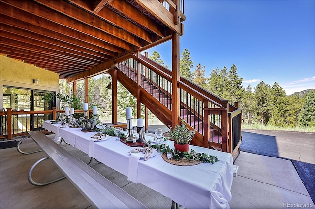 deck featuring a patio area