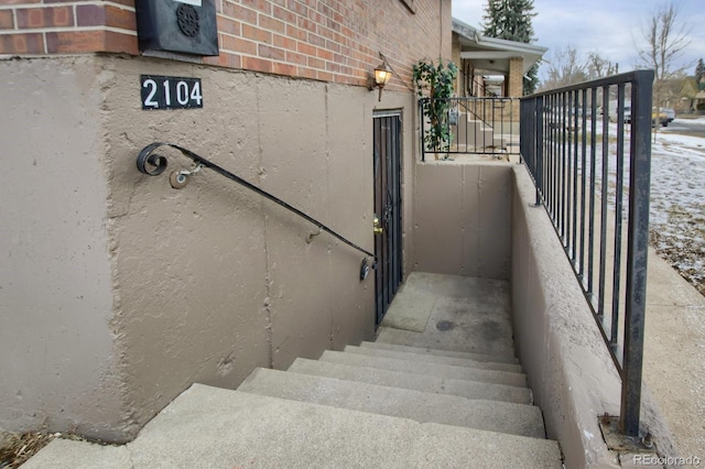 view of stairway