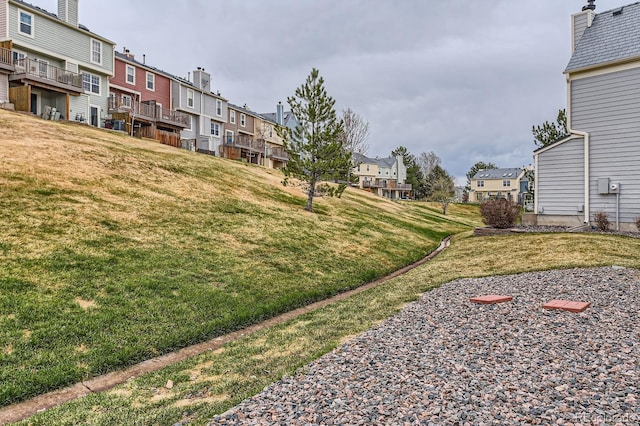 view of yard with a residential view