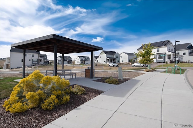 view of community featuring a gazebo