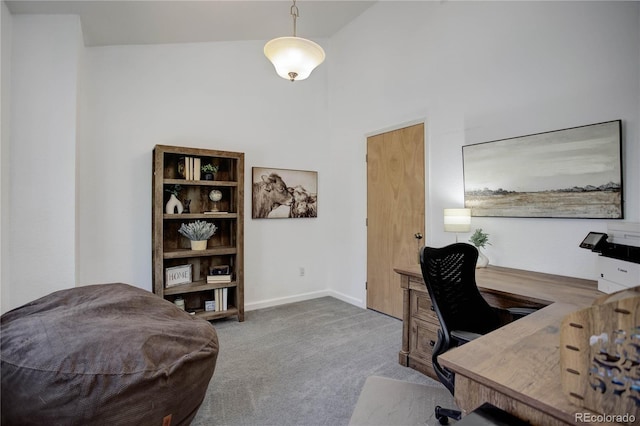 777 Deerview Dr, Florissant, CO 80816 - carpeted office space with a high ceiling and baseboards