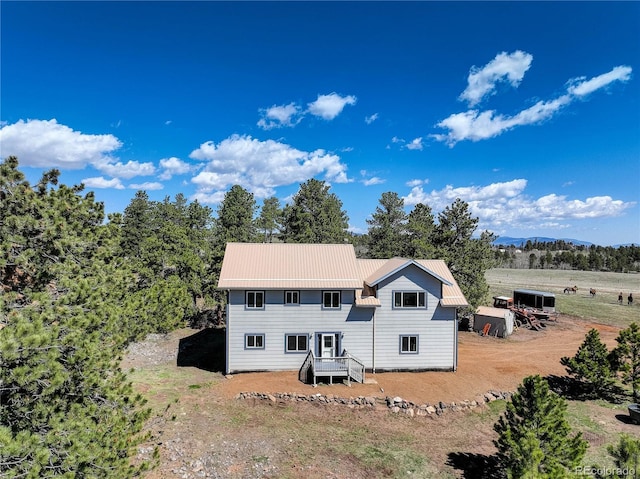 777 Deerview Dr, Florissant, CO 80816 - back of property featuring metal roof