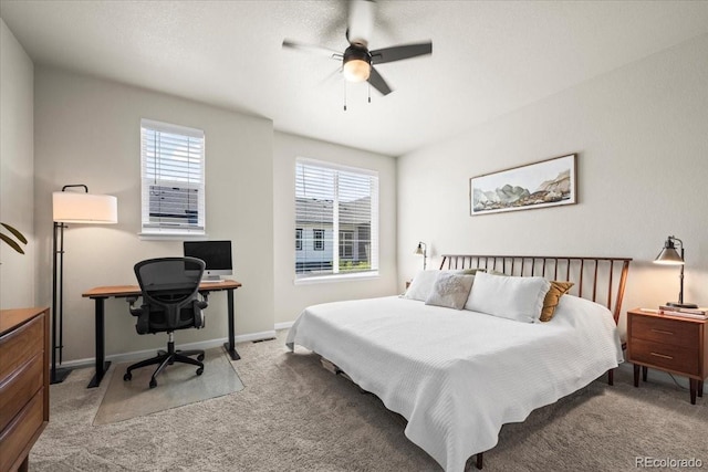 19592 W 93rd Pl Unit C, Arvada, CO 80007 - bedroom featuring carpet, a desk, and a ceiling fan