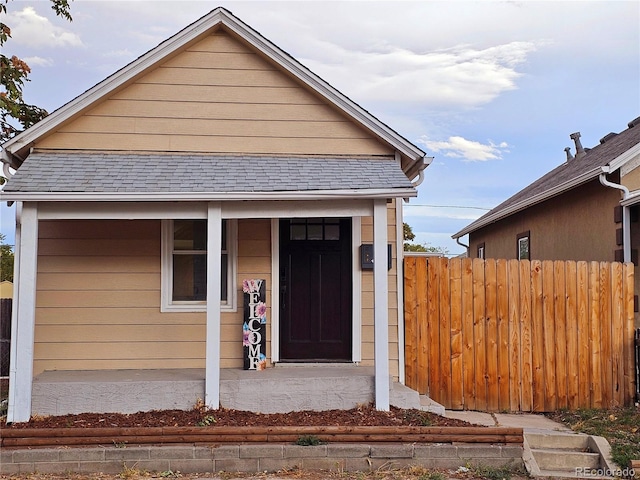 view of front of home