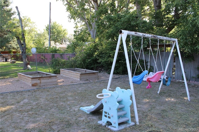 view of jungle gym